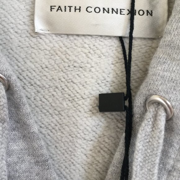 FAITH CONNEXION Mens Laced Hooded Sweat Jacket Sz S Grey 100% Cotton NEW $560 - Picture 5 of 12